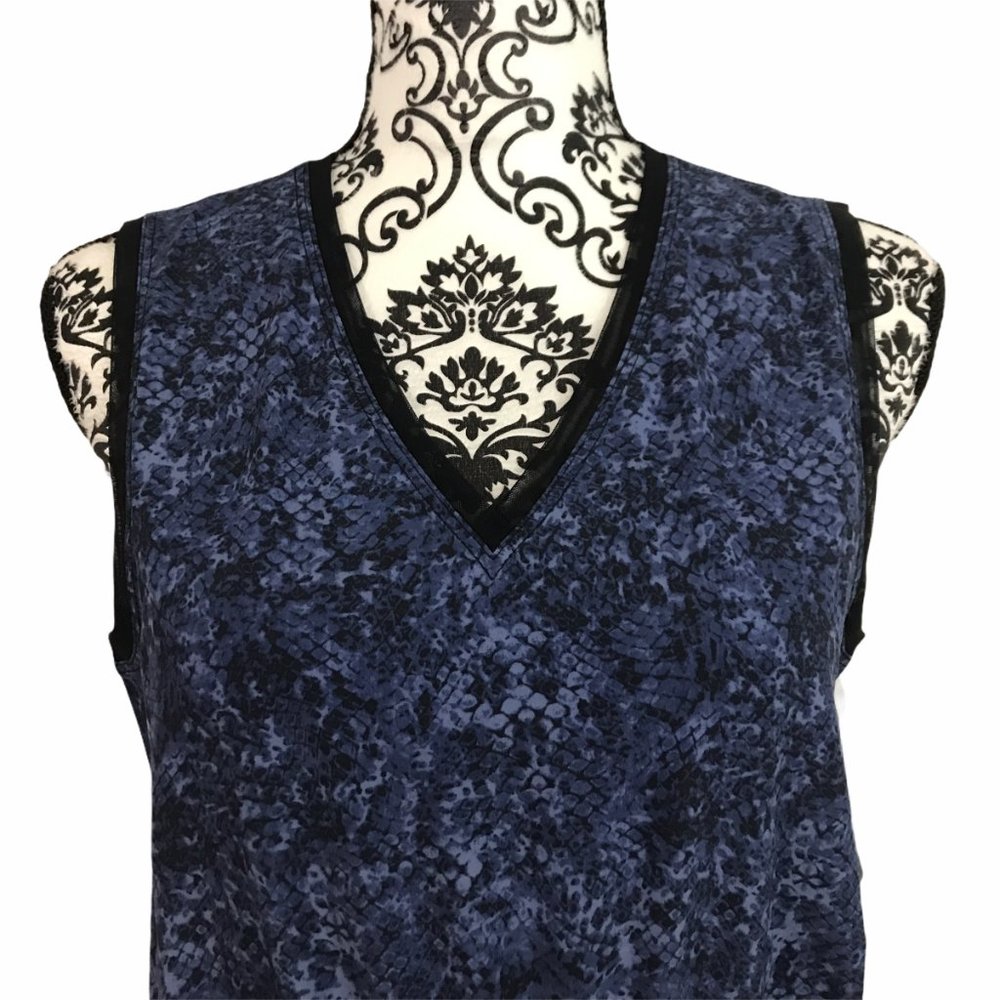 Ideology Women's Blue Black Snake Print Dress Drawstring Waist Athleisure - Picture 4 of 9